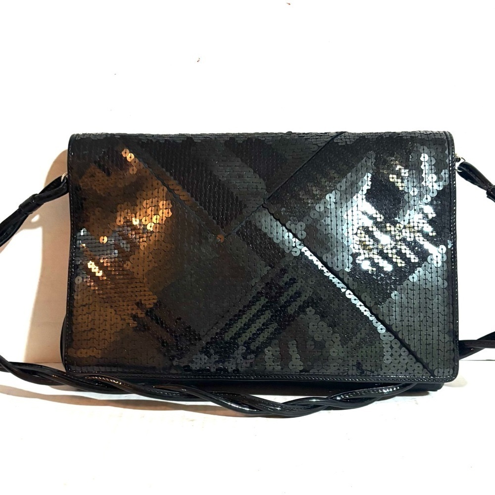 Fendi vintage 2007 LG borsa love leather black leather shoulder/ clutch bag l - Picture 8 of 15
